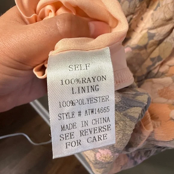 Floral Ruffle Strap Dress Small - Picture 3 of 5